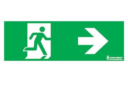 pictogram, persoon nood uit rechts