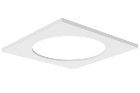 DL vierkante afdekring voor gatmaat 195-210mm t.b.v. 20W wit