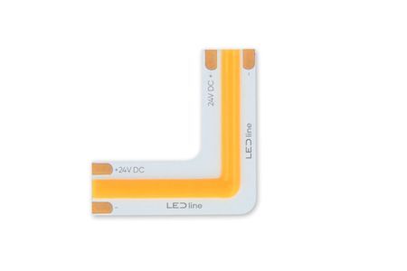 L hoek soldeer verbinder 24V 11W tbv professionele LED strip 8 x 2 mm daglicht IP20